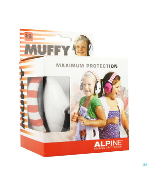 Alpine muffy casque auditif kids    blanc/rouge
