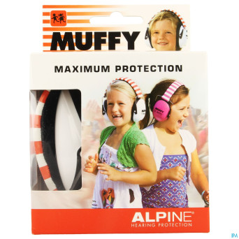 Alpine muffy casque auditif kids    blanc/rouge