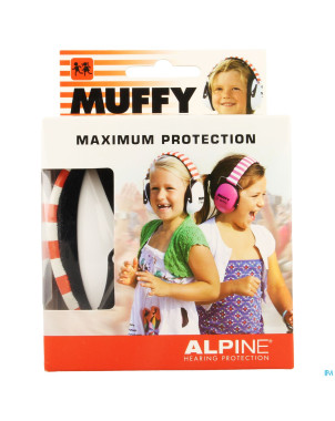 Alpine muffy casque auditif kids    blanc/rouge