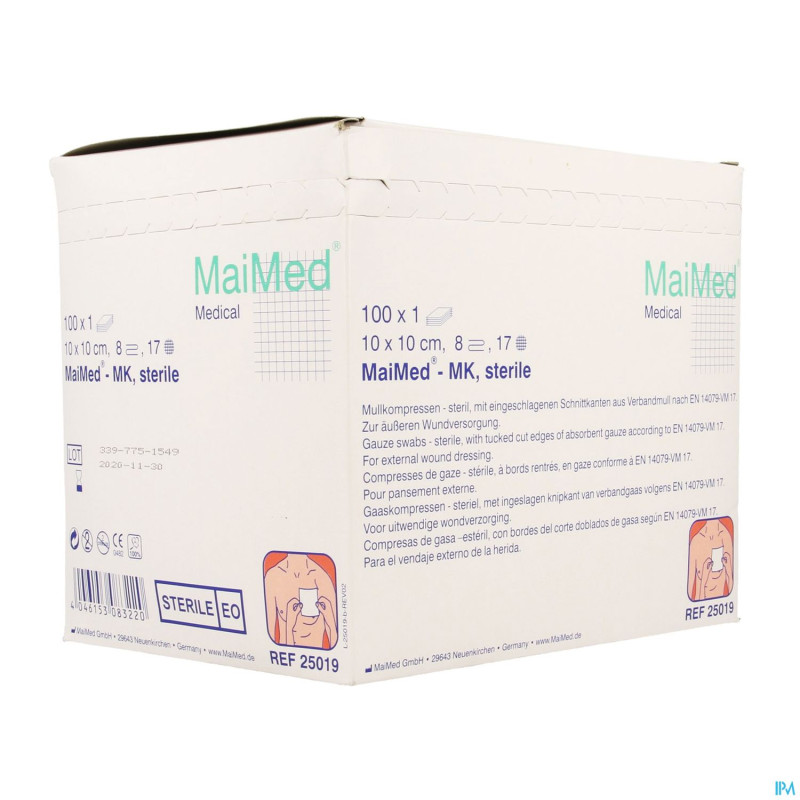 Maimed 10x10cm compresse sterile 100