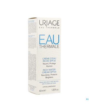 Uriage eau thermale cr eau riche ip20    40ml