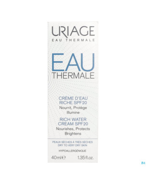 Uriage eau thermale cr eau riche ip20    40ml