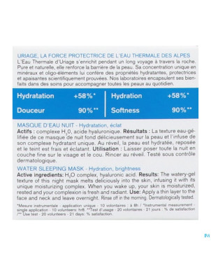 Uriage eau thermale masque eau nuit    50ml