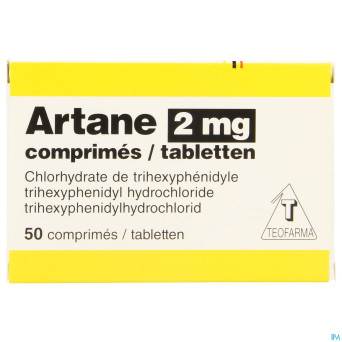 Artane 2mg   blister comp  50 x 2mg