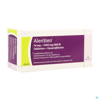 Alensteo blister  4 x (1 tabl 70mg+6x1000mg/800ui)