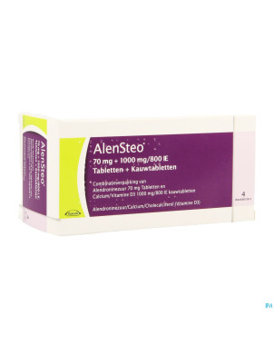 Alensteo blister  4 x (1 tabl 70mg+6x1000mg/800ui)