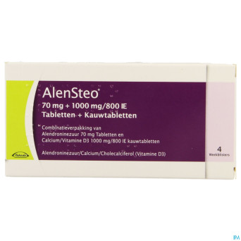 Alensteo blister  4 x (1 tabl 70mg+6x1000mg/800ui)