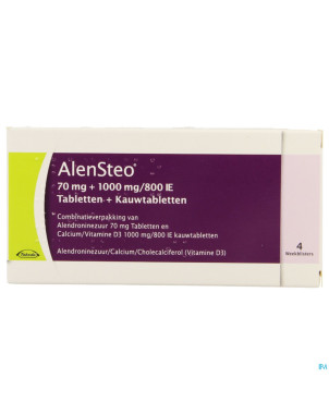 Alensteo blister  4 x (1 tabl 70mg+6x1000mg/800ui)