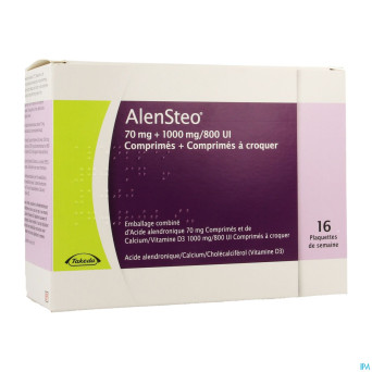Alensteo blister 16 x (1 tabl 70mg+6x1000mg/800ui)
