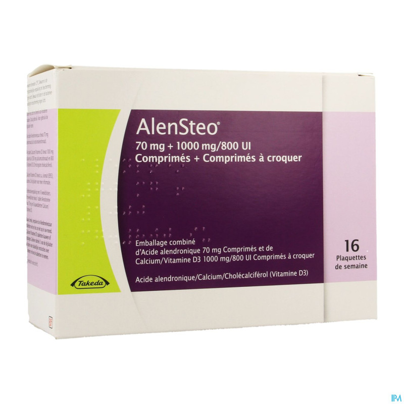 Alensteo blister 16 x (1 tabl 70mg+6x1000mg/800ui)