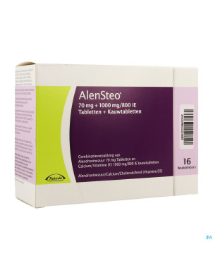 Alensteo blister 16 x (1 tabl 70mg+6x1000mg/800ui)
