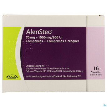 Alensteo blister 16 x (1 tabl 70mg+6x1000mg/800ui)