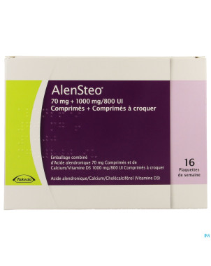 Alensteo blister 16 x (1 tabl 70mg+6x1000mg/800ui)