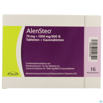 Alensteo blister 16 x (1 tabl 70mg+6x1000mg/800ui)