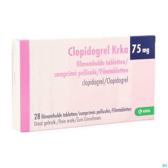 Clopidogrel krka  75mg comp pell  28 x  75mg