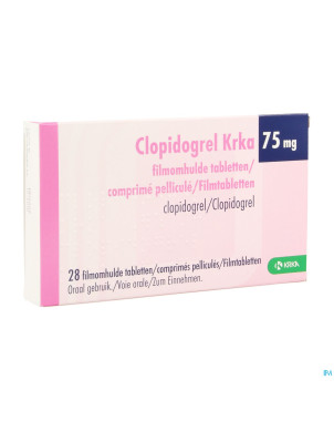 Clopidogrel krka  75mg comp pell  28 x  75mg