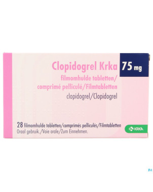 Clopidogrel krka  75mg comp pell  28 x  75mg