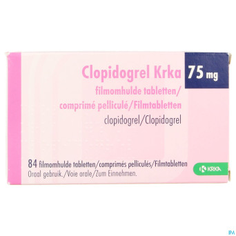 Clopidogrel krka  75mg comp pell  84 x  75mg