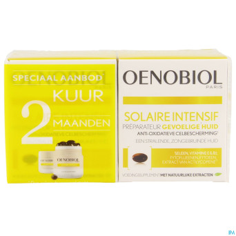 Oenobiol solaire intensif cure peau sensibl.caps60