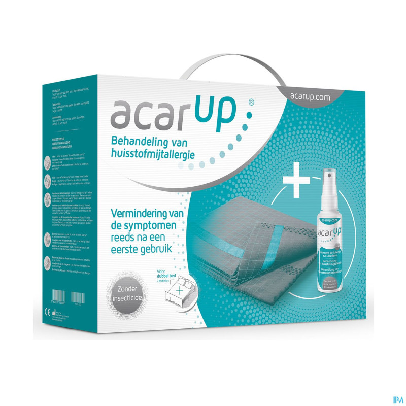 Acar up a/acarien duo kit 2 textiles+ 2 flac 100ml