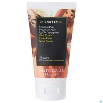 Korres kb creme mains bergamote poire    75ml