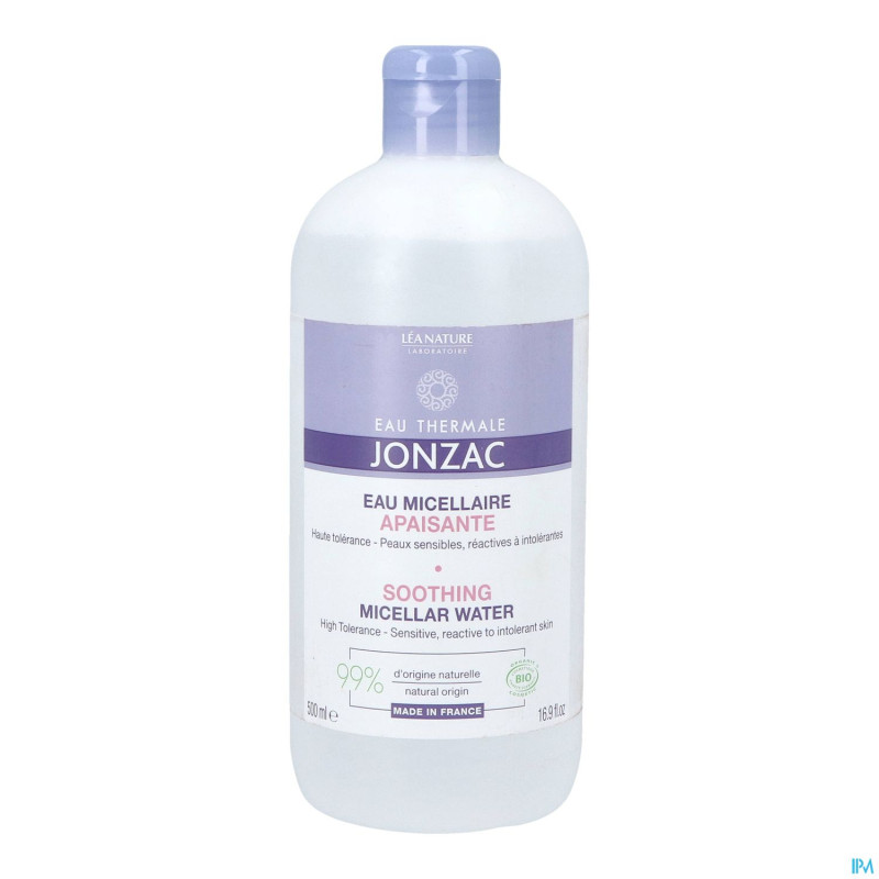 Jonzac reactive eau micellaire apaisante bio 500ml