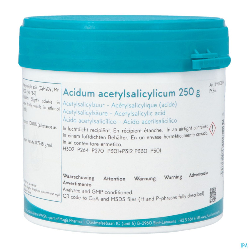 Acetylsalicylique acide 250g magis
