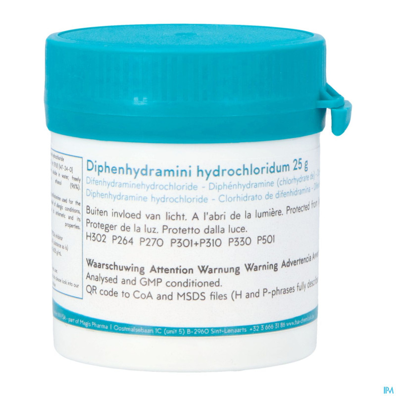 Diphenhydramine chlorhydrate  25g magis