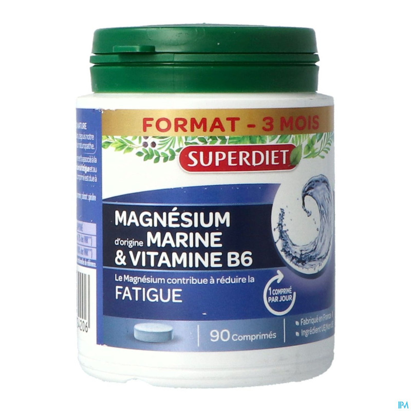 Superdiet magnesium marin + vit b6    comp  90