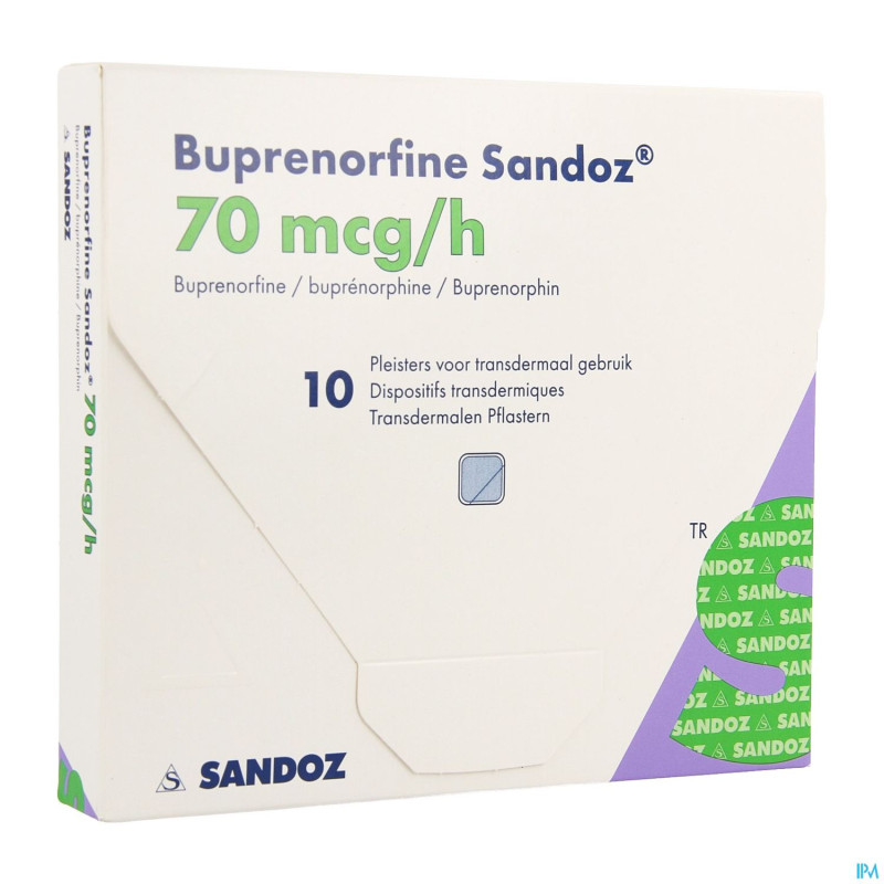 Buprenorphine sandoz 70,0mcg/h empl. transderm. 10