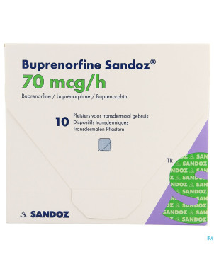 Buprenorphine sandoz 70,0mcg/h empl. transderm. 10