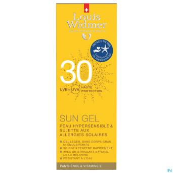 Widmer sun gel ip30 parf    tube 100ml