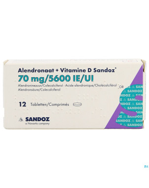 Alendronate + vit d sandoz 70mg/5600ui    comp  12