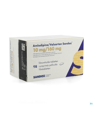 Amlodipine valsartan sandoz 10mg/160mg comp  98