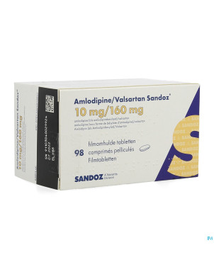 Amlodipine valsartan sandoz 10mg/160mg comp  98