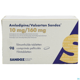 Amlodipine valsartan sandoz 10mg/160mg comp  98