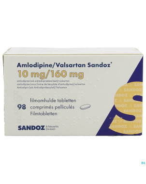 Amlodipine valsartan sandoz 10mg/160mg comp  98