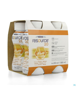 Resource 2.0 ananas-mangue    4x200ml 12314415