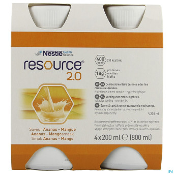 Resource 2.0 ananas-mangue    4x200ml 12314415