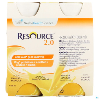 Resource 2.0 ananas-mangue    4x200ml 12314415