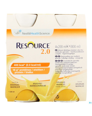 Resource 2.0 ananas-mangue    4x200ml 12314415