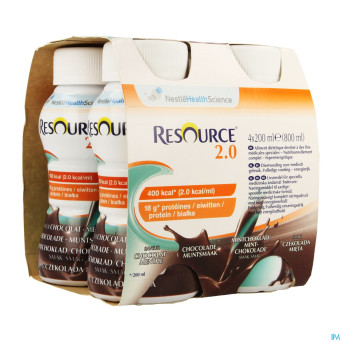 Resource 2.0 chocolat-menthe    4x200ml 12314414