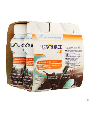 Resource 2.0 chocolat-menthe    4x200ml 12314414