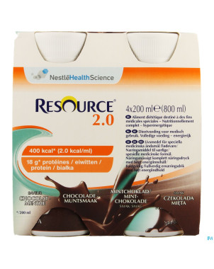 Resource 2.0 chocolat-menthe    4x200ml 12314414