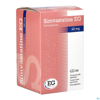 Simvastatine eg 40mg comp pell 100 x 40mg flacon