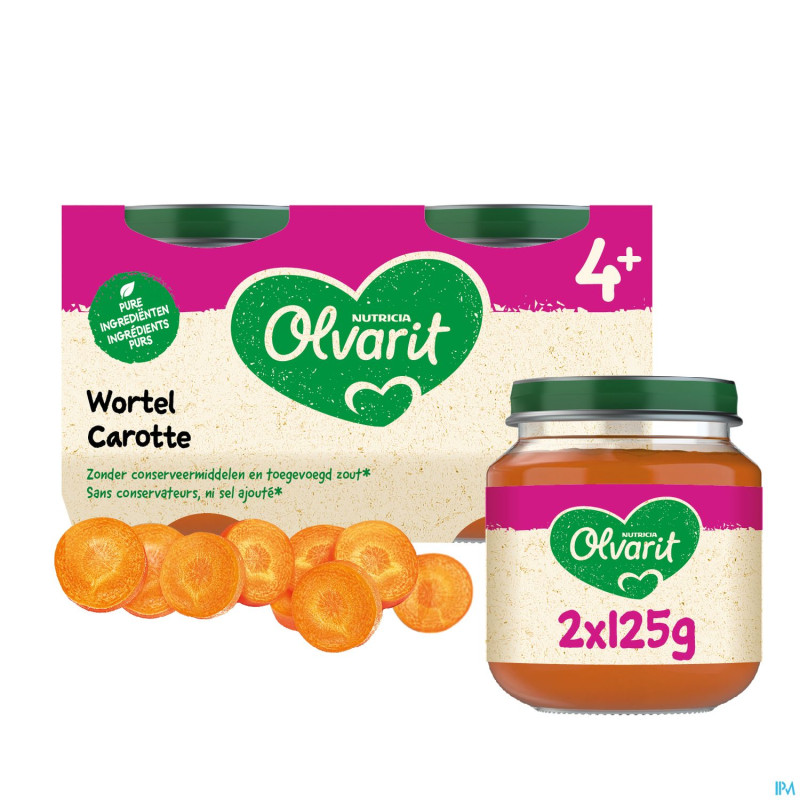 Olvarit carotte    2x125g  4m04