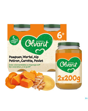 Olvarit potiron carotte poulet    2x200g  6m02