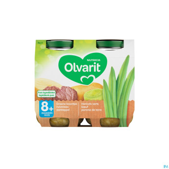 Olvarit haricot boeuf pomme de terre  2x200g  8m03