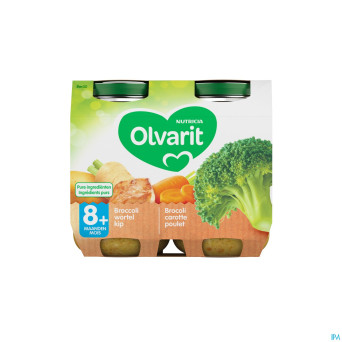 Olvarit brocoli carotte poulet    2x200g  8m00