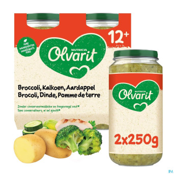Olvarit brocoli dinde pomme de terre  2x250g 12m00